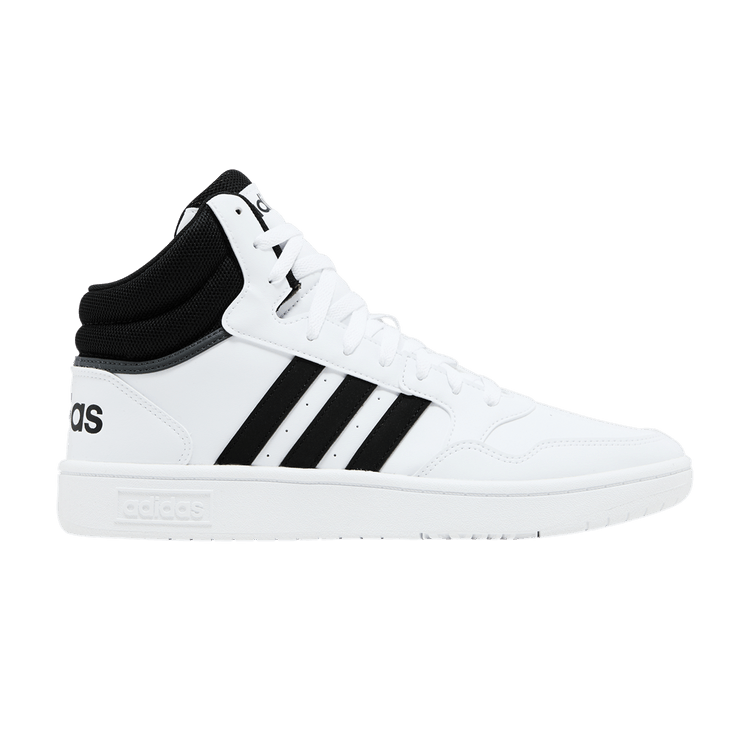 adidas Hoops 3.0 Mid 'White Black' — Core Black/Core Black/Cloud White