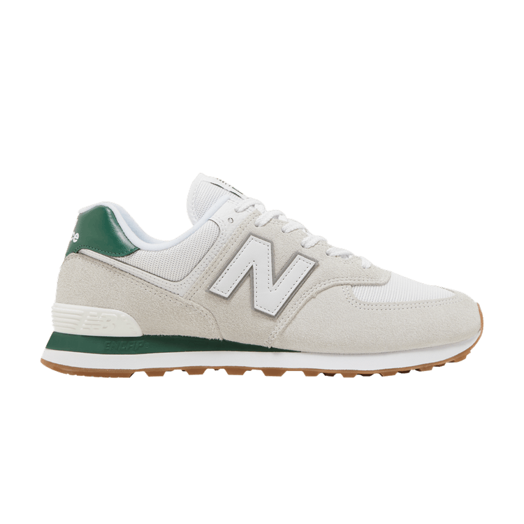 New Balance 574 'White Green Gum' — White/Green