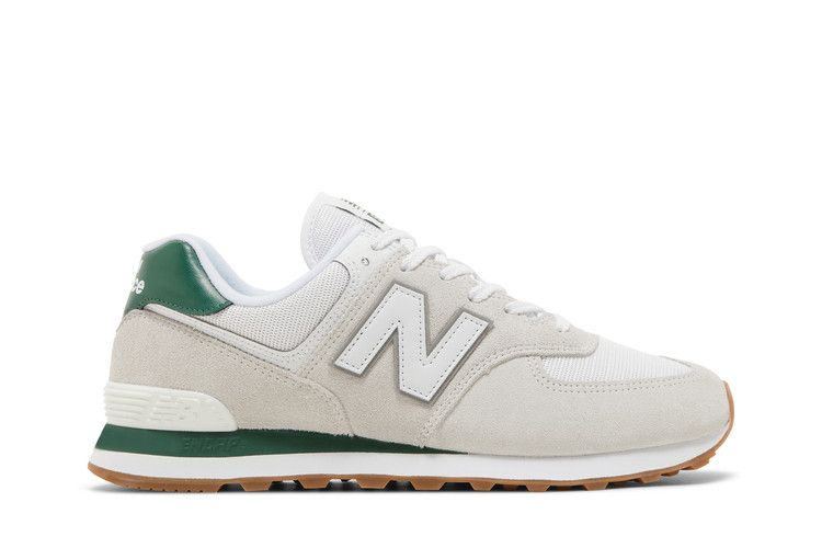 New Balance 574 'White Green Gum' — White/Green