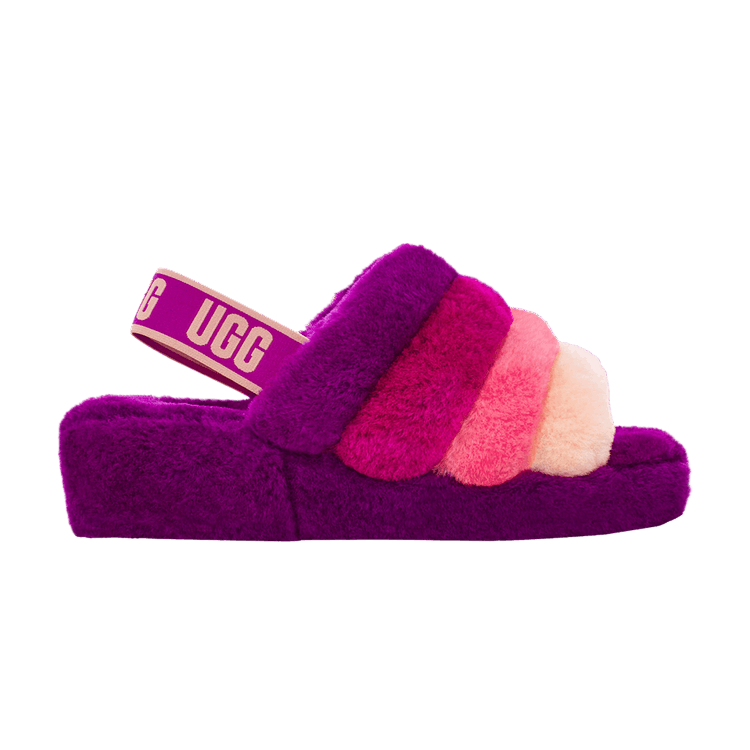 UGG Wmns Fluff Yeah Slide 'Berrylicious Gradient' — Pink/Purple/Rainbow