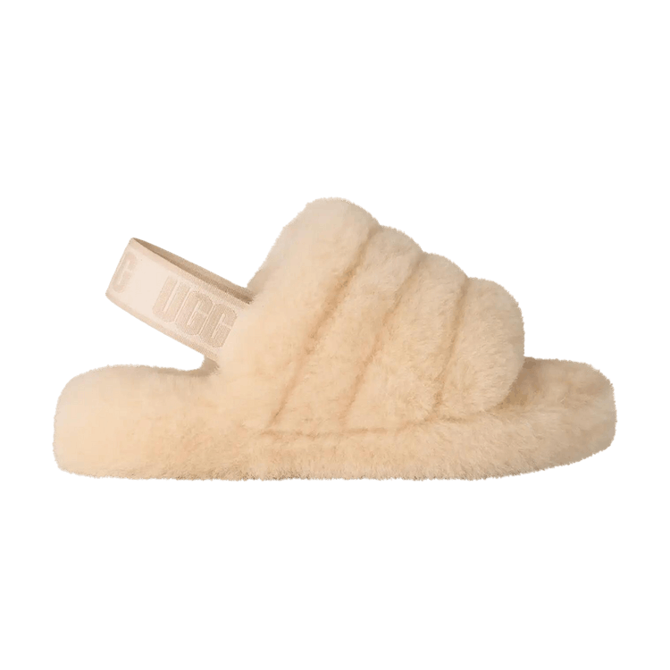 UGG Fluff Yeah Slide Kids 'Natural Sea Salt' — Natural/Sea Salt