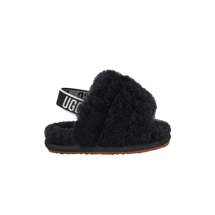 UGG Fluff Yeah Slide Toddler 'Black' — Black
