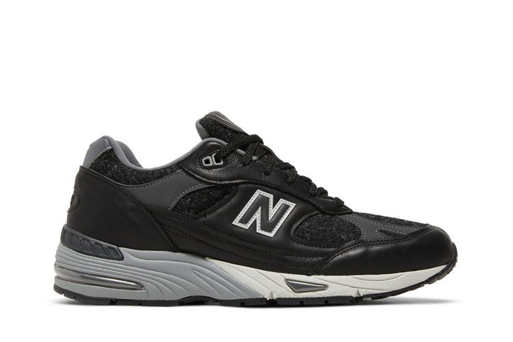 New Balance 991 Made in England 'Harris Tweed' — Black/Magnet/Smoked Pearl