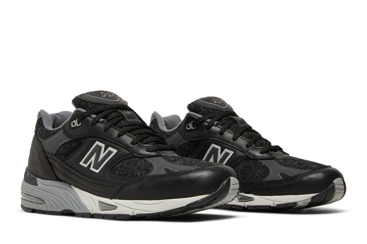 New Balance 991 Made in England 'Harris Tweed' — Black/Magnet/Smoked Pearl