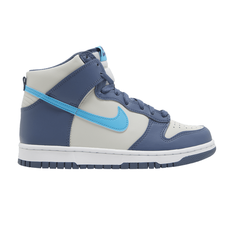 Nike Dunk High GS 'Light Bone Diffused Blue' — Light Bone/Blue Lightning/Diffused Blue/White