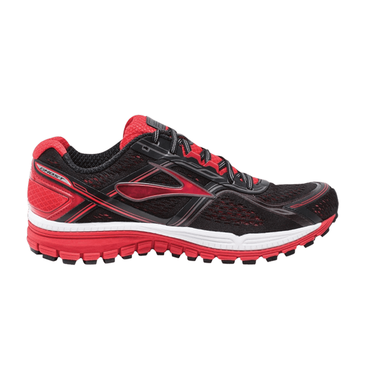 Brooks Ghost 8 'Black High Risk Red' — Black/High Risk Red/Silver