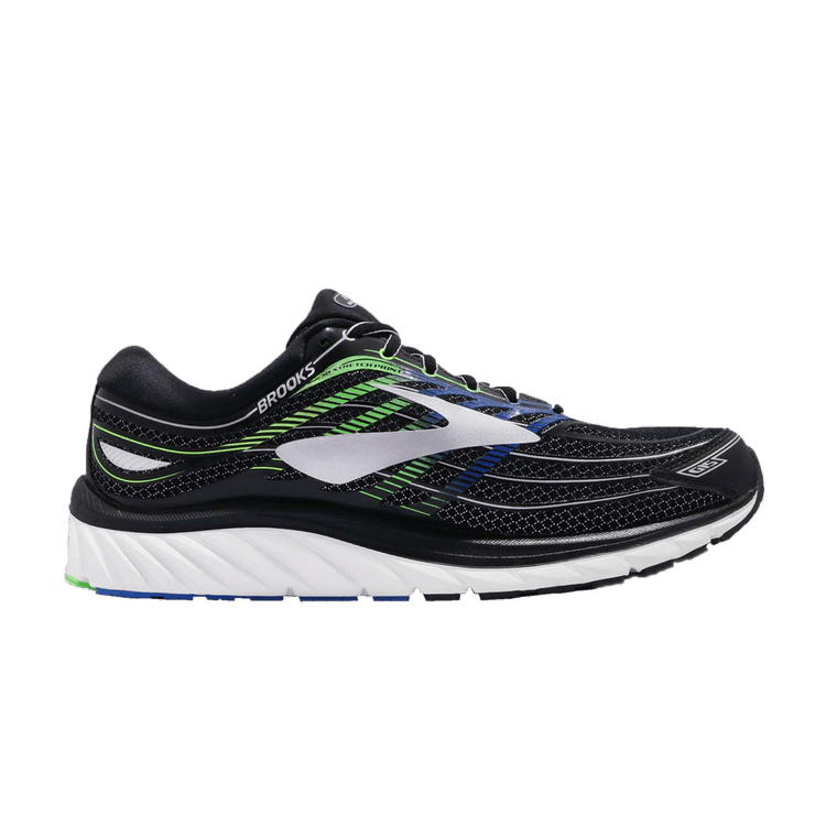Brooks Glycerin 15 2E Wide 'Green Gecko' — Black/Electric Blue/Green Gecko