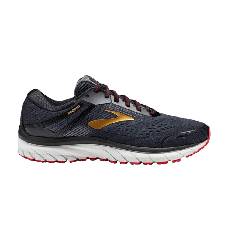 Brooks Adrenaline GTS 18 'Grey Blue' — Black/Gold/Red