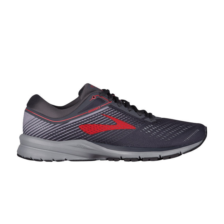 Brooks Launch 5 'Ebony Red' — Ebony/Grey/Red