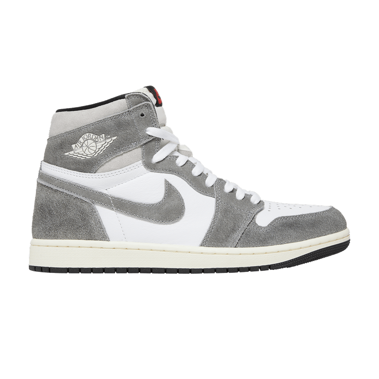 Air Jordan 1 Retro High OG 'Washed Black' — Black/Fire Red/Light Smoke Grey/Sail