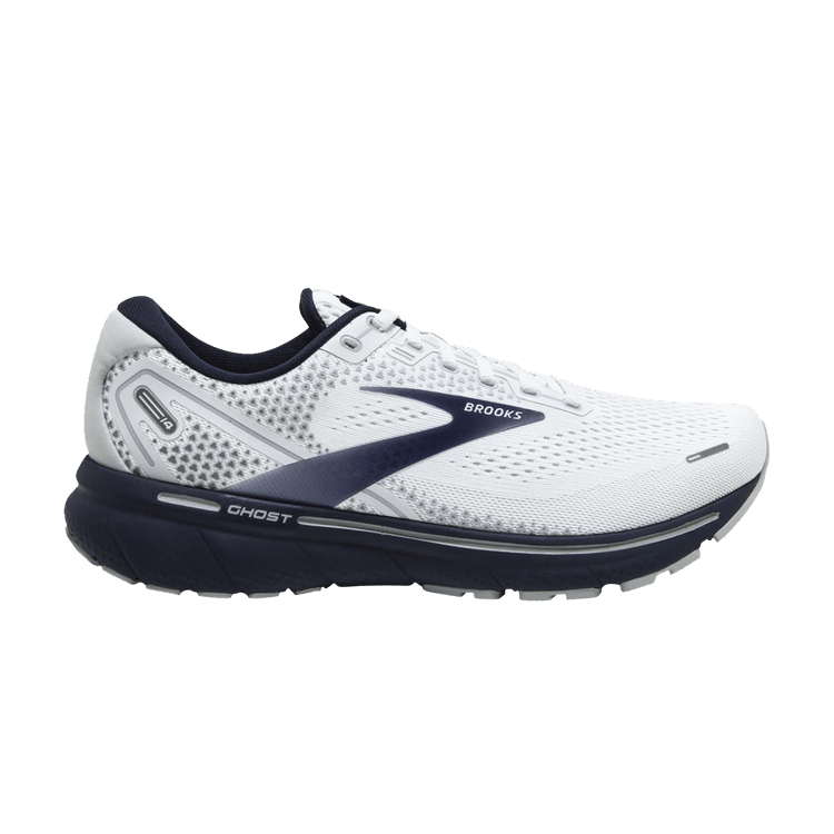 Brooks Ghost 14 'White Navy' — White/Grey/Navy