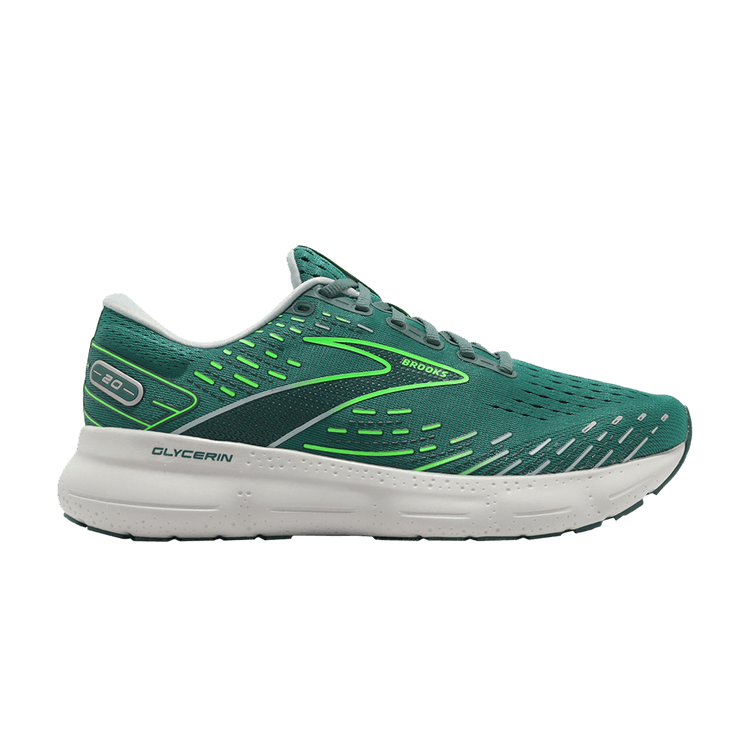 Brooks Glycerin 20 'Kayaking Green Gecko' — Kayaking/Heron/Green Gecko