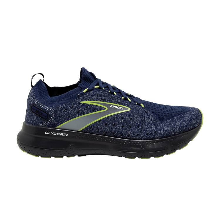Brooks Glycerin StealthFit 20 'Blue Ebony Lime' — Blue/Ebony/Lime