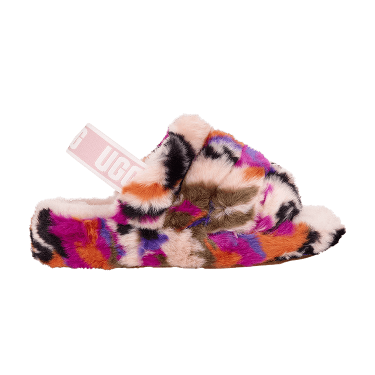 UGG Wmns Fluff Yeah Logo Slide 'Multi-Color' — Multi-Color