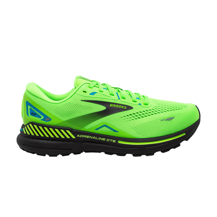 Brooks Adrenaline GTS 23 2E Wide 'Green Gecko' — Green Gecko/Grey/Atomic Blue