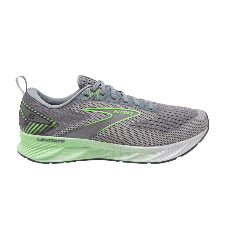 Brooks Levitate 6 'Primer Grey Neon Green' — Primer Grey/Neon Green