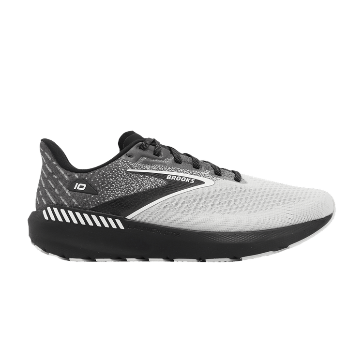 Brooks Launch GTS 10 2E Wide 'Blackened Pearl White' — Black/Blackened Pearl/White