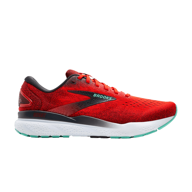 Brooks Ghost 16 'Fiery Red Ebony Cockatoo' — Fiery Red/Ebony/Cockatoo