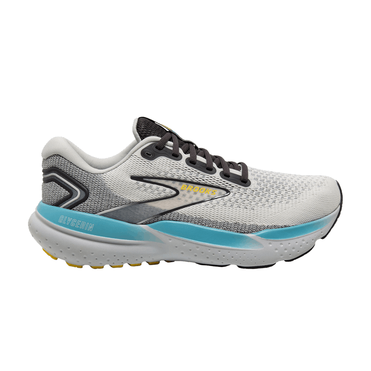 Brooks Glycerin 21 Wide 'Coconut Forged Iron' — Coconut/Forged Iron/Yellow