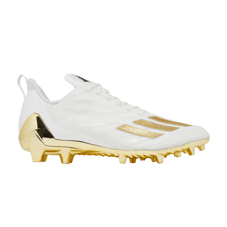 adidas Adizero Cleats 'White Gold Metallic' — Cloud White/Gold Metallic/Cloud White