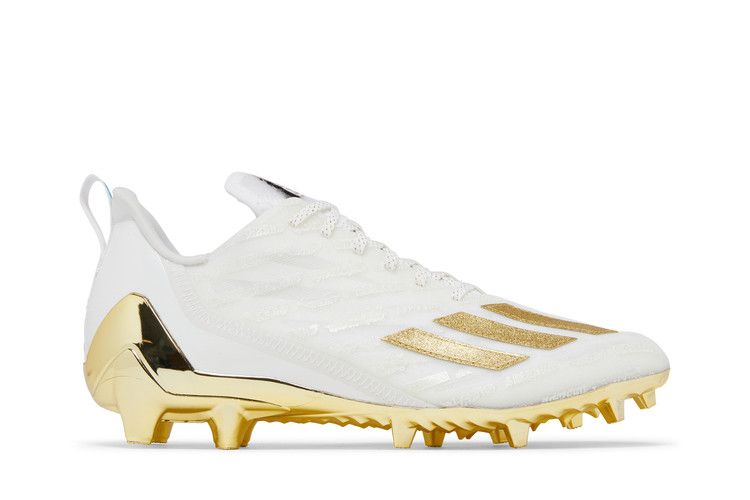 adidas Adizero Cleats 'White Gold Metallic' — Cloud White/Gold Metallic/Cloud White