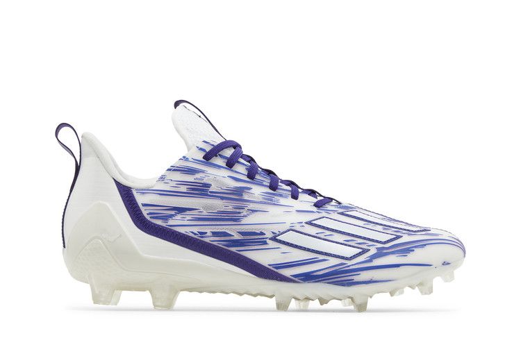 adidas Adizero Cleats 'White Team College Purple' — Cloud White/Team College Purple/Cloud White
