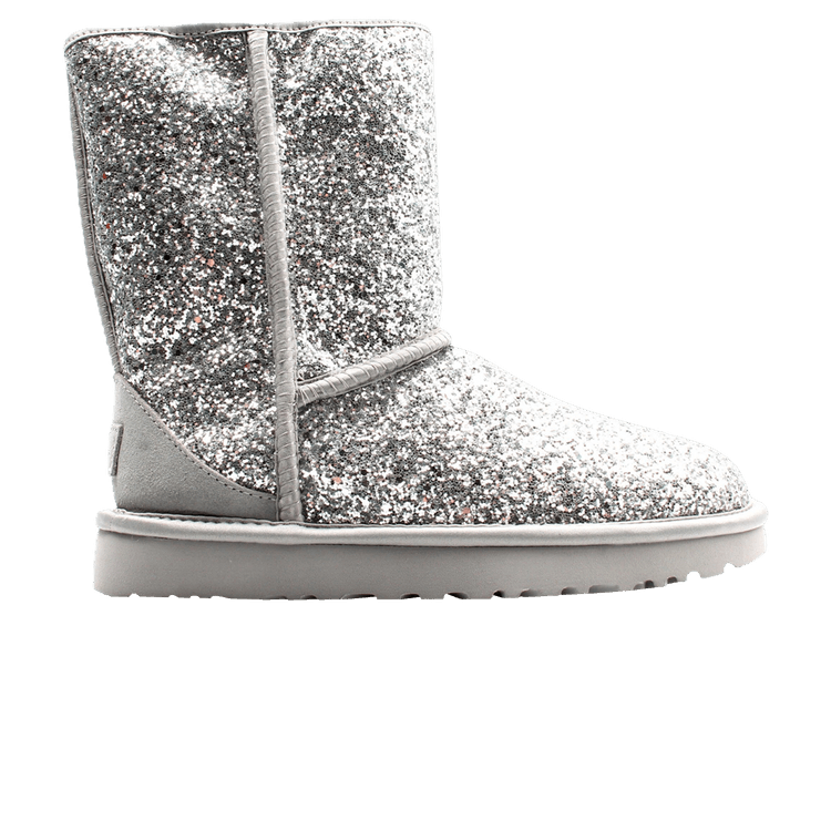UGG Wmns Classic Short 'Cosmos Glitter - Silver' — Silver