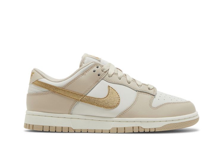 Nike Women's Dunk Low 'Gold Swoosh' — Phantom/Metallic Gold/Sanddrift/Sail (2)