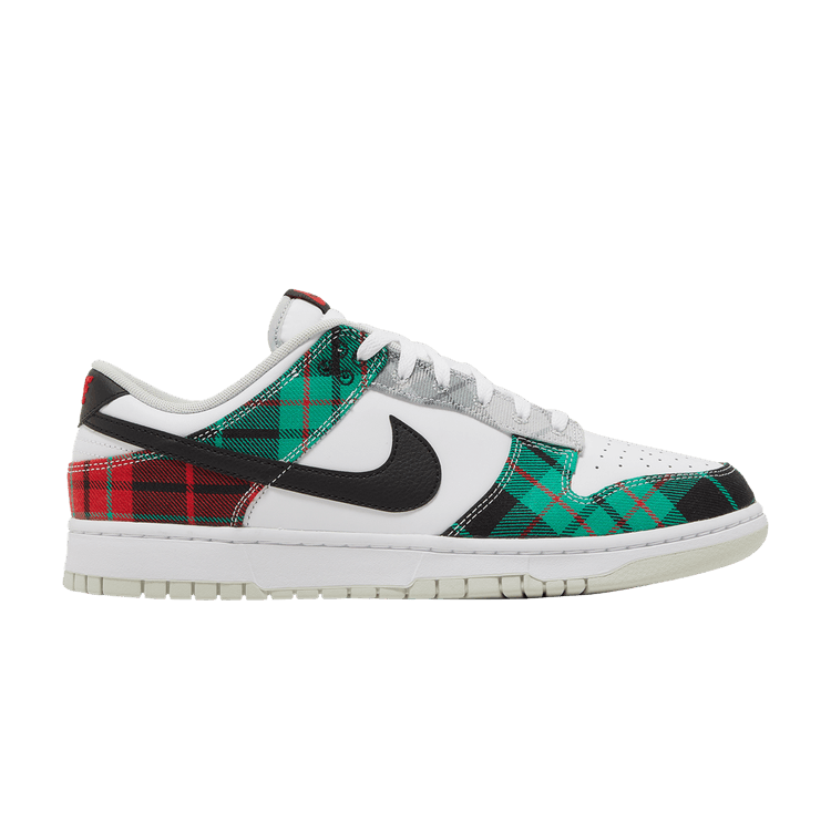 Nike Dunk Low Premium 'Tartan Plaid' — White/White/University Red/Black