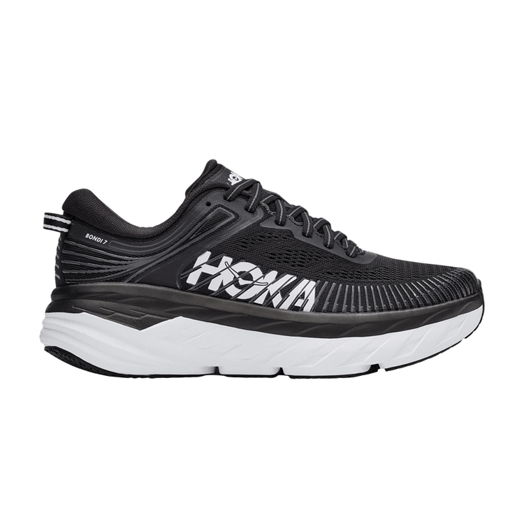 HOKA Wmns Bondi 7 Wide 'Black White' — Black/White