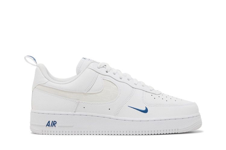 Nike Air Force 1 '07 LV8 'Reflective Swoosh - White Dark Marina Blue' — White/Dark Marina Blue/White (2)