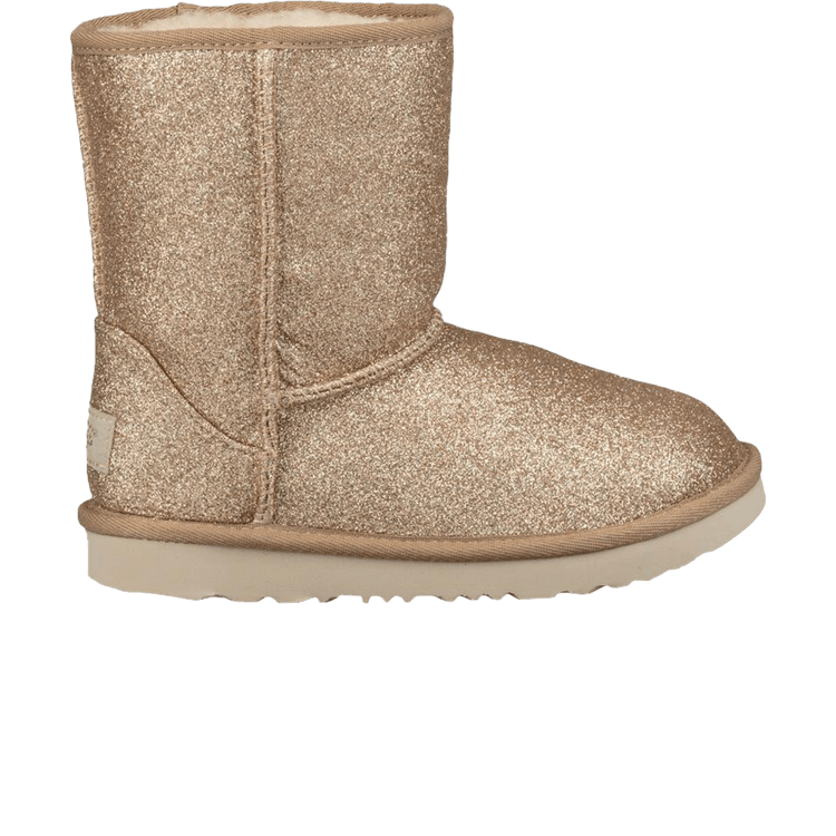 UGG Classic Short II Kids 'Glitter - Gold' — Gold
