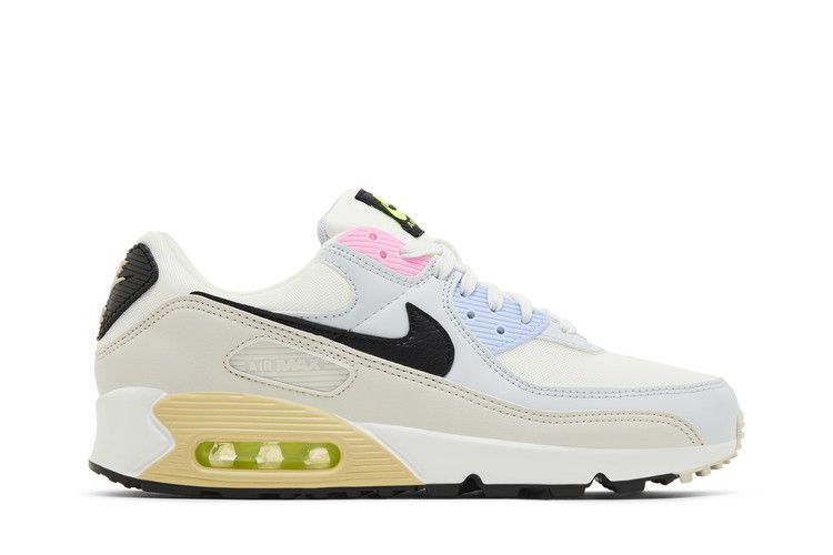 Nike Wmns Air Max 90 'Multi-Color Pastel' — Summit White/Light Bone/Pure Platinum/Black (2)