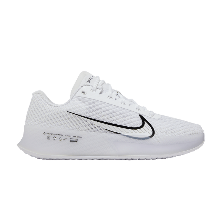 Wmns NikeCourt Air Zoom Vapor 11 HC 'White Black' — White/Summit White/Black
