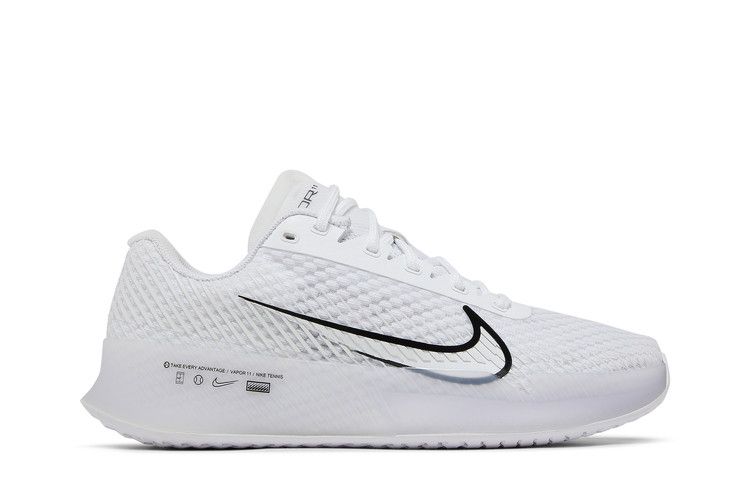 Wmns NikeCourt Air Zoom Vapor 11 HC 'White Black' — White/Summit White/Black (2)