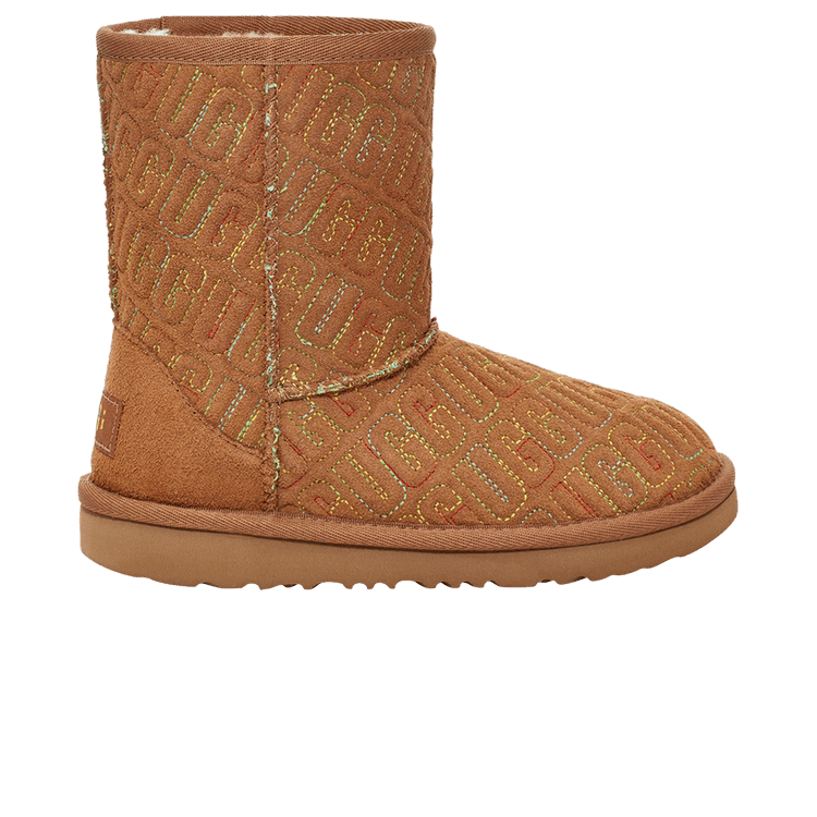 UGG Classic II Boot Kids 'Graphic Stitch - Chestnut' — Chestnut