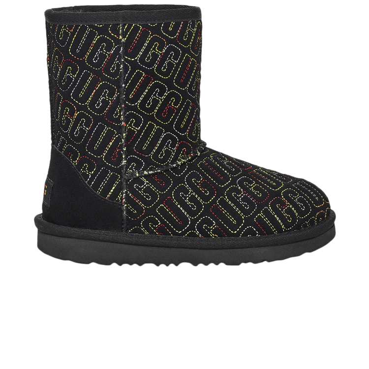 UGG Classic II Boot Toddler 'Graphic Stitch - Black' — Black