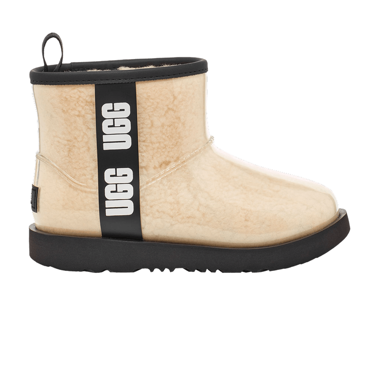 UGG Classic Clear Mini II Boot Kids 'Natural Black' — Natural/Black