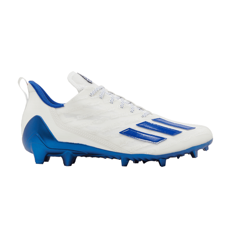 adidas Adizero Cleats 'White Royal Blue' — Cloud White/Royal Blue/Cloud White
