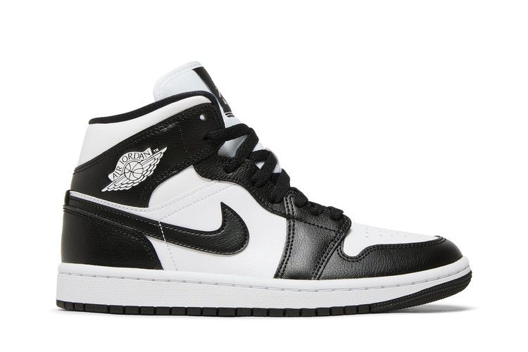 Wmns Air Jordan 1 Mid 'Panda' — White/Black/White