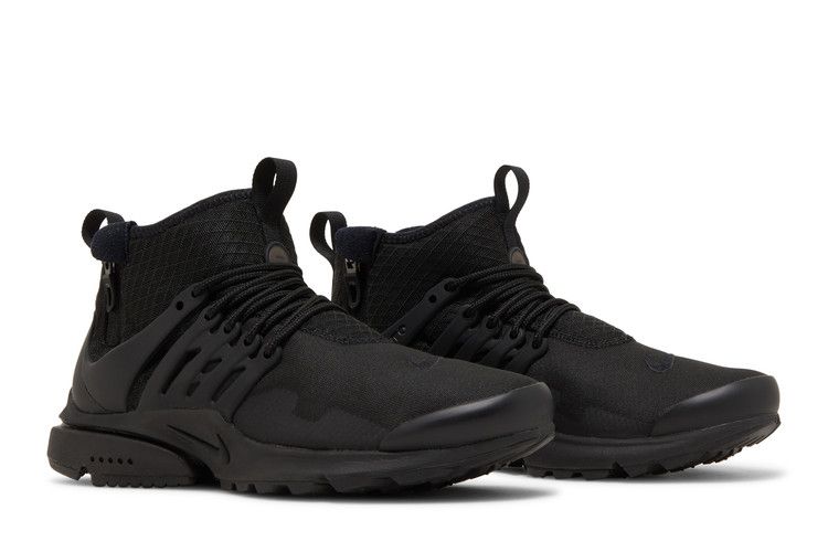 Nike Air Presto Mid Utility 'Triple Black' — Black/Black (9)