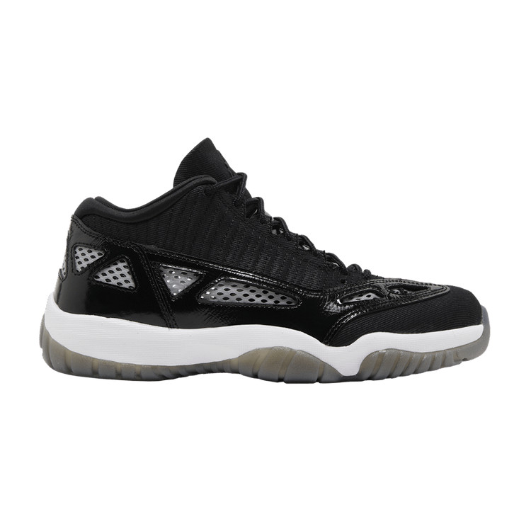 Air Jordan 11 Retro Low IE 'Black White' — Black/Black/White