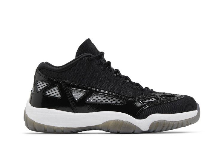 Air Jordan 11 Retro Low IE 'Black White' — Black/Black/White