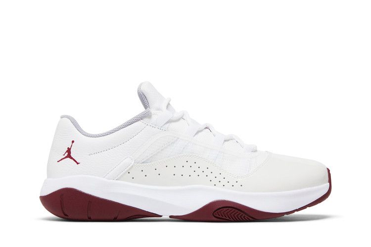 Air Jordan 11 CMFT Low 'Steel Grey Cherrywood' — White/Light Steel Grey/Cherrywood Red