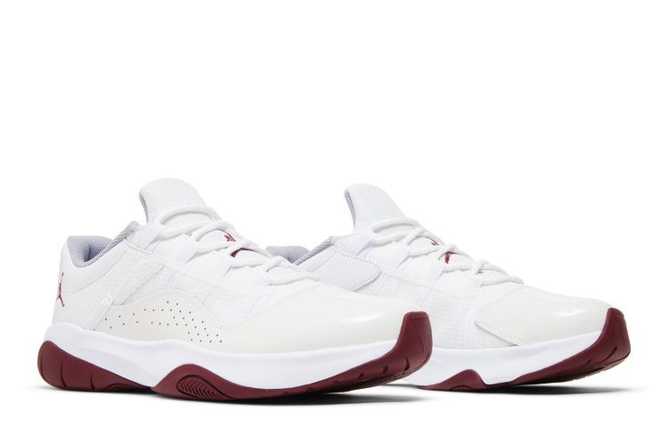 Air Jordan 11 CMFT Low 'Steel Grey Cherrywood' — White/Light Steel Grey/Cherrywood Red
