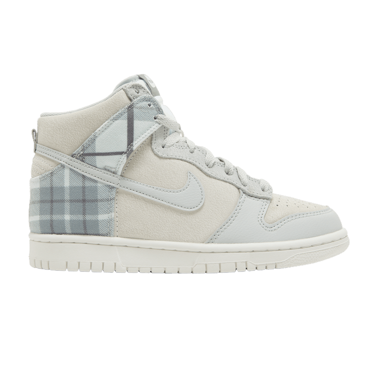 Nike Dunk High SE GS 'Mint Plaid' — Summit White/Light Silver