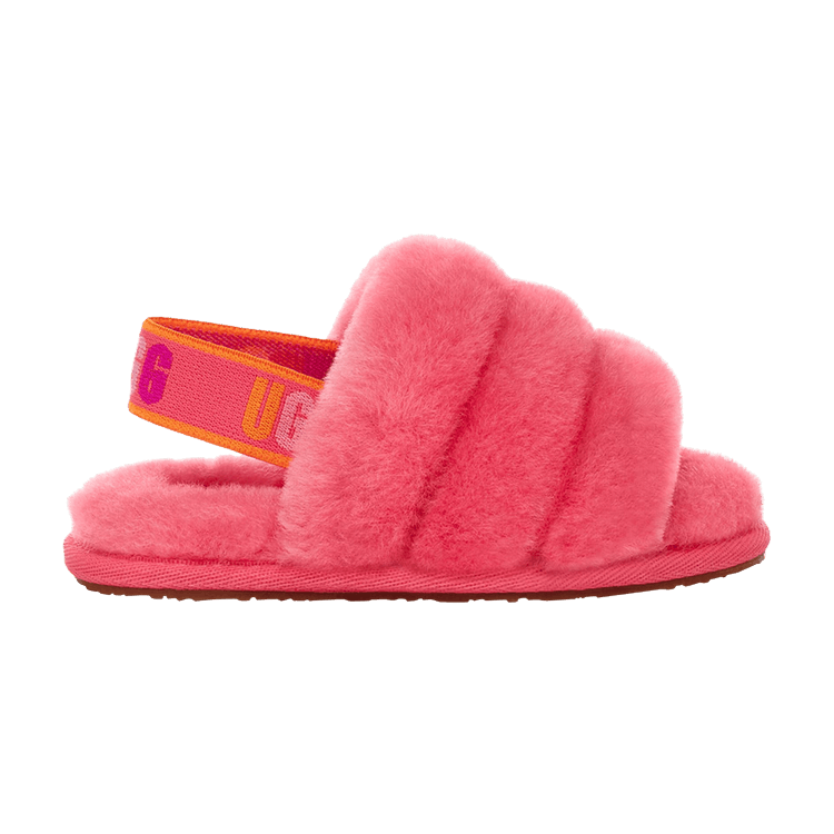 UGG Fluff Yeah Slide Toddler 'Strawberry Sorbet Multi' — Strawberry Sorbet/Multi
