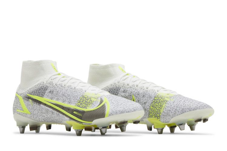 Nike Mercurial Superfly 8 Elite SG Pro 'Safari Pack' — White/Black/Metallic Silver (9)