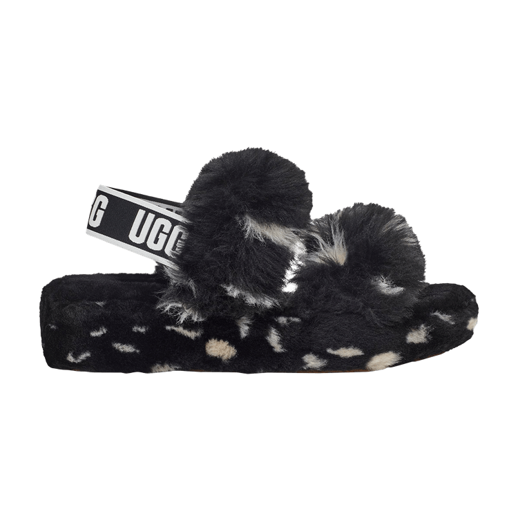 UGG Wmns Oh Yeah Slide 'Black White Spots' — Black/White