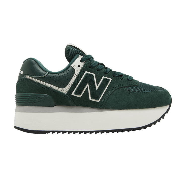 New Balance Wmns 574+ 'Acidic Green' — Acidic Green/White